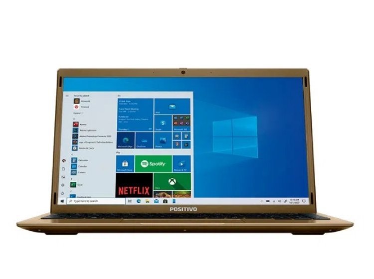 Notebook Positivo Motion Gold Q4128c-S Intel® Atom® Quad Core Windows 10 Home 14,1′ Dourado