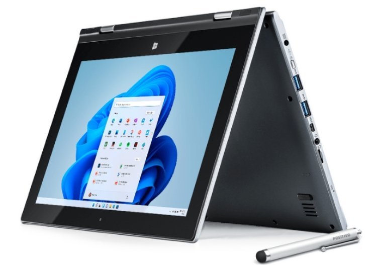 Notebook 2 em 1 Positivo DUO C464D Intel® Celeron® Dual Core 4GB 64GB IPS Full HD touch com caneta Windows 11 Home 11″ – Cinza