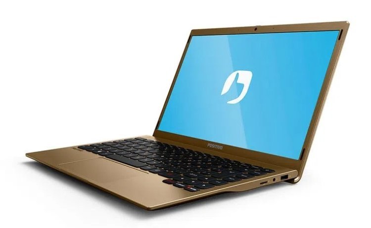 Notebook Positivo Motion Q4128C Intel® Atom® Quad-Core™ Windows 10 Home 14″ – Dourado – Inclui Microsoft 365*