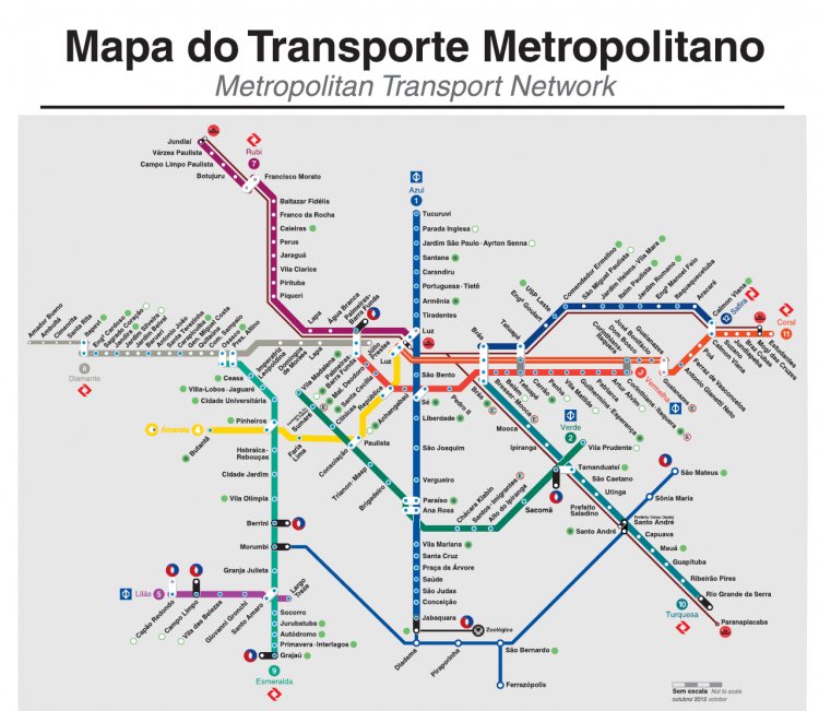 Mapa do Metro SP e Mapa da CPTM